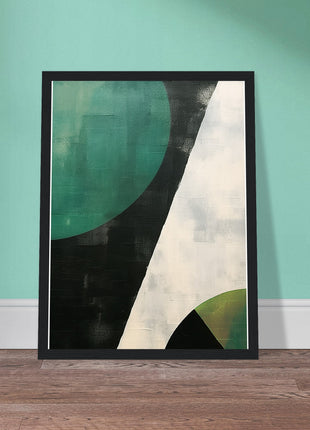 Abstract green geometric poster