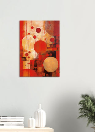 Rode abstracte poster