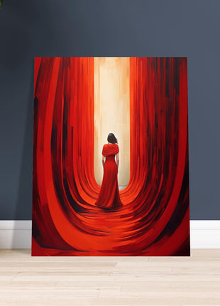 Lady in red poster