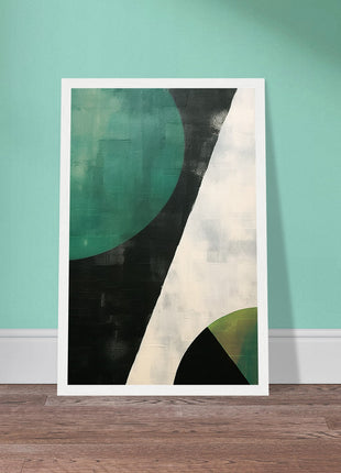 Abstract green geometric poster