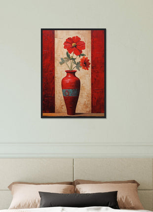 Magnifique affiche de fleurs rouges