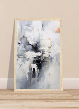 Monochrome Symphony: Abstract Painting in Shades of Grey, White, and Black