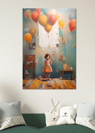 "Whimsical Daydream" Balloon Girl Poster