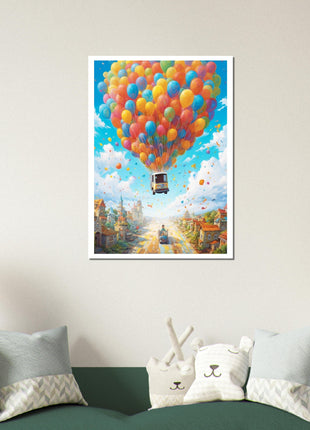 Balloon ride kids poster