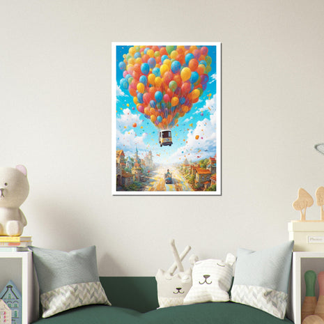 Balloon ride kids poster