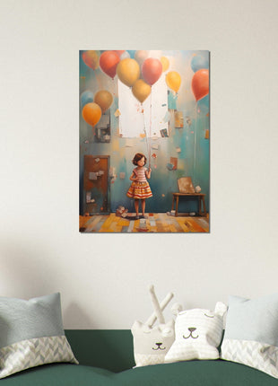 "Whimsical Daydream" Balloon Girl Poster