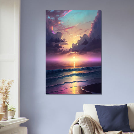 Purple sunset poster